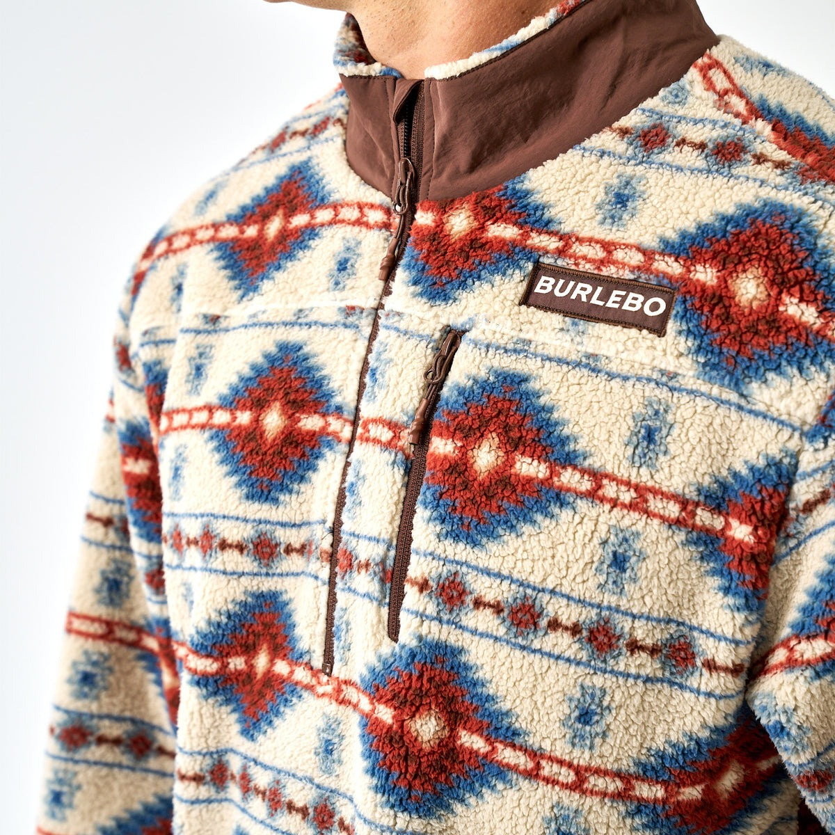 Burlebo Men's Mountain Fleece Sherpa Quarter Zip Pullover 4 Burlebo Men's Mountain Fleece Sherpa Quarter Zip Pullover