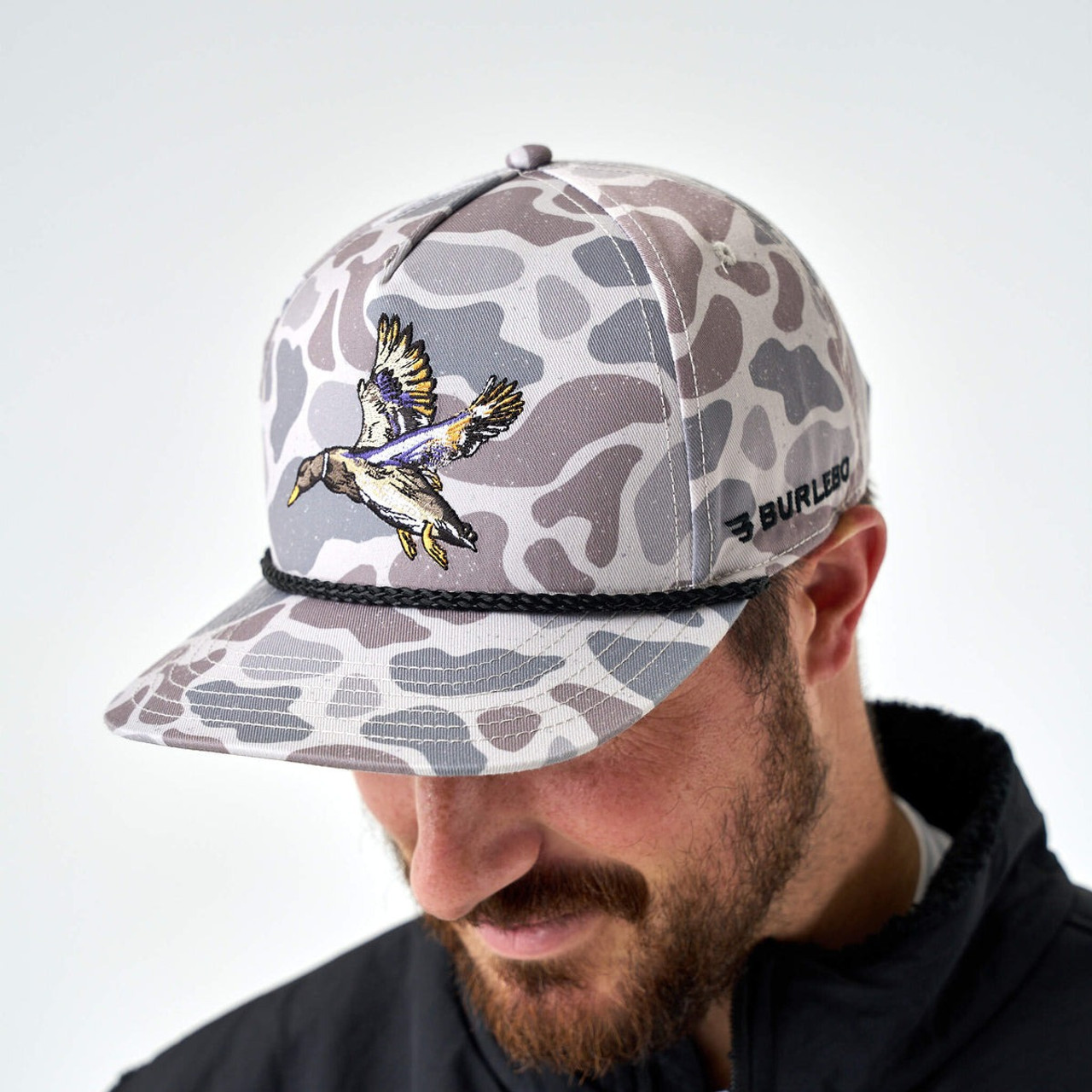 Burlebo Men's Diving Mallard Camo Snapback Hat