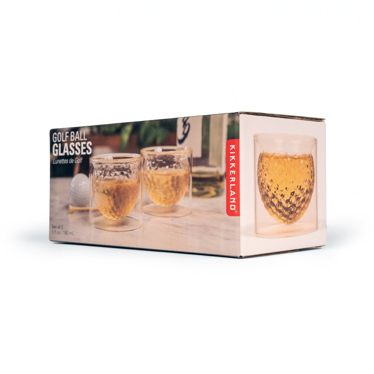 Kikkerland Golf Ball Glasses Set