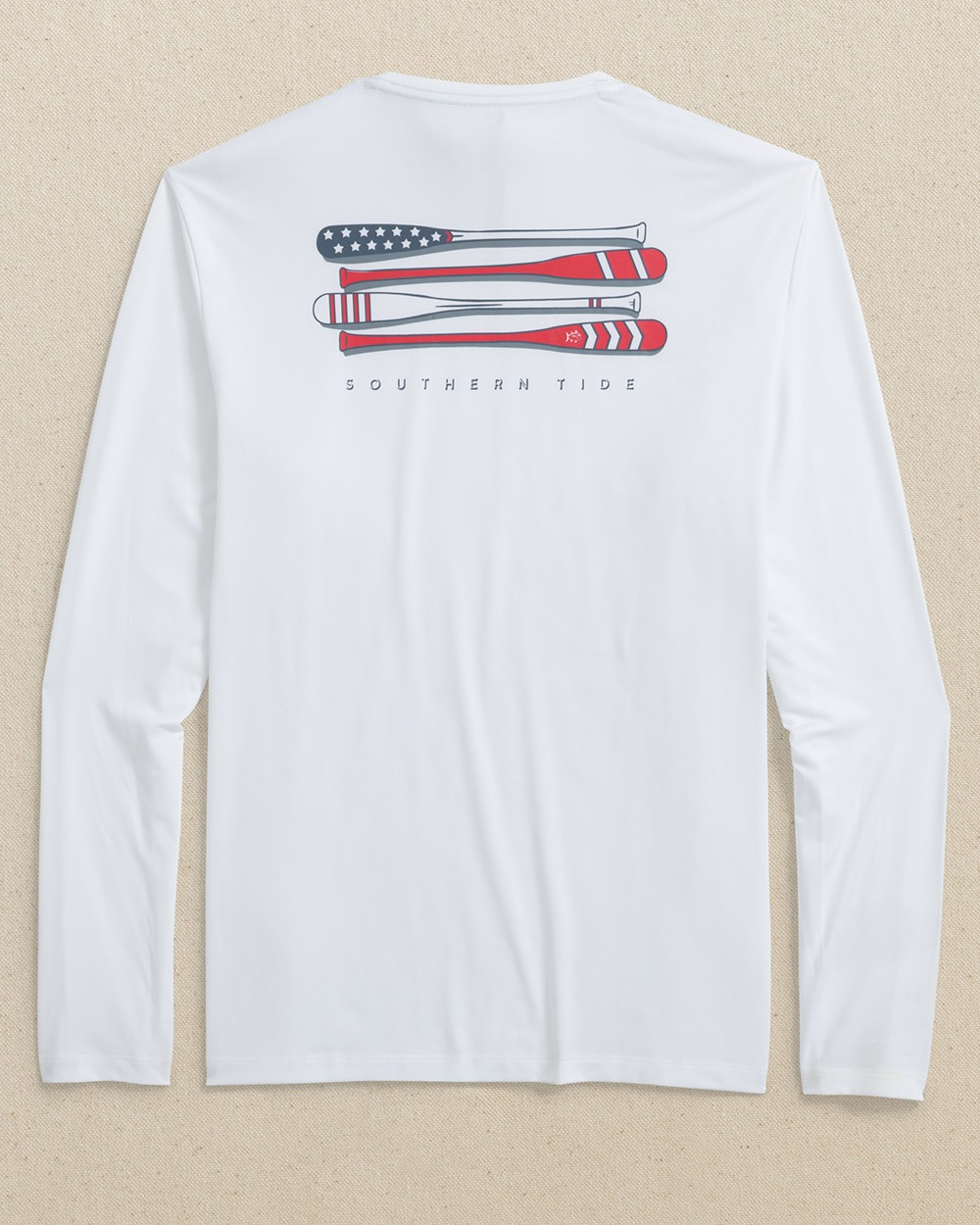 Southern Tide Men's Oars and Stripes Performance Long Sleeve Tee
