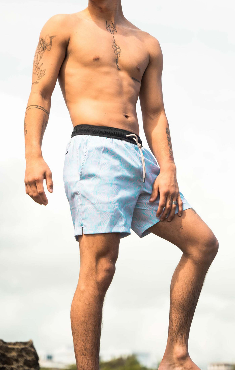 Baja Llama Men's Too Many Lines Swim Trunks
