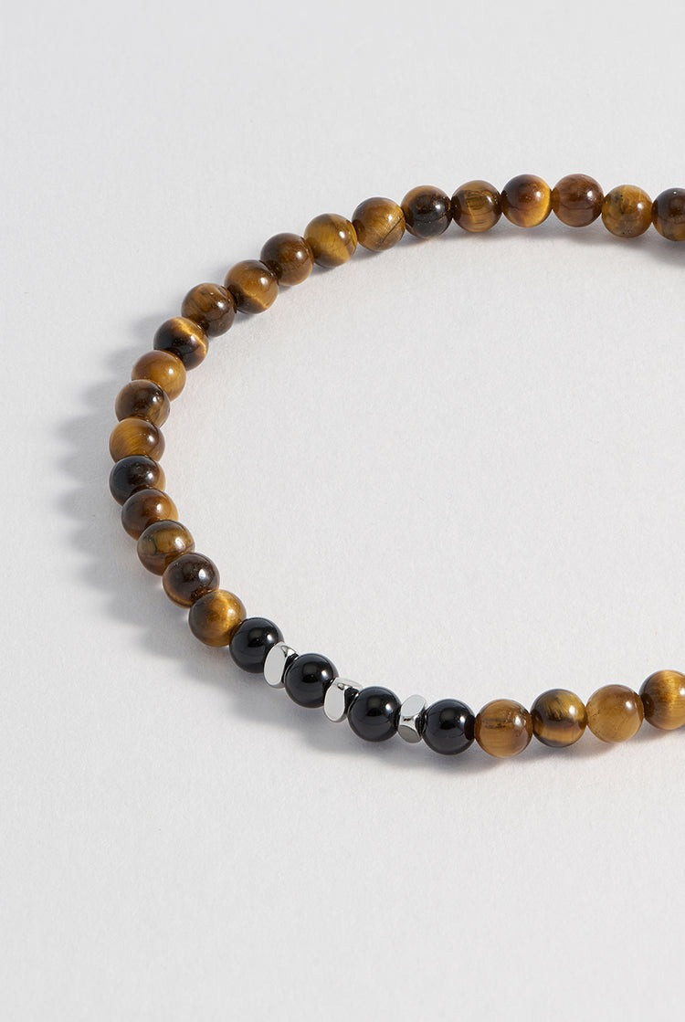 Bartlett London Men's Gemstone Beaded Bracelet