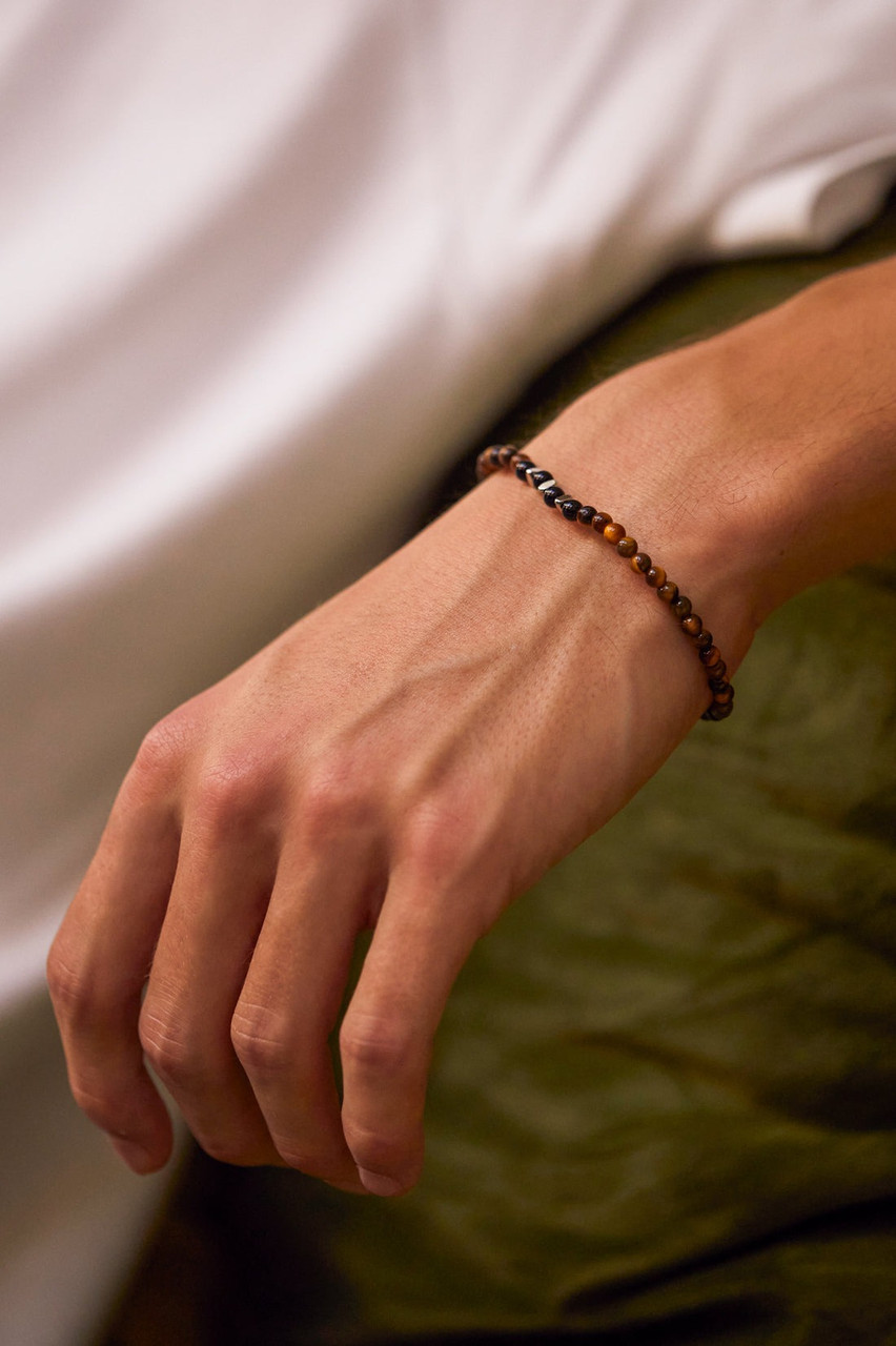 Bartlett London Men's Gemstone Beaded Bracelet