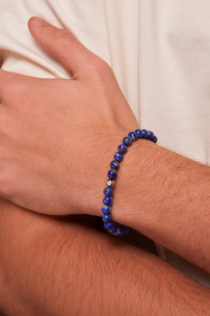 Bartlett London Men's Gemstone Beaded Bracelet