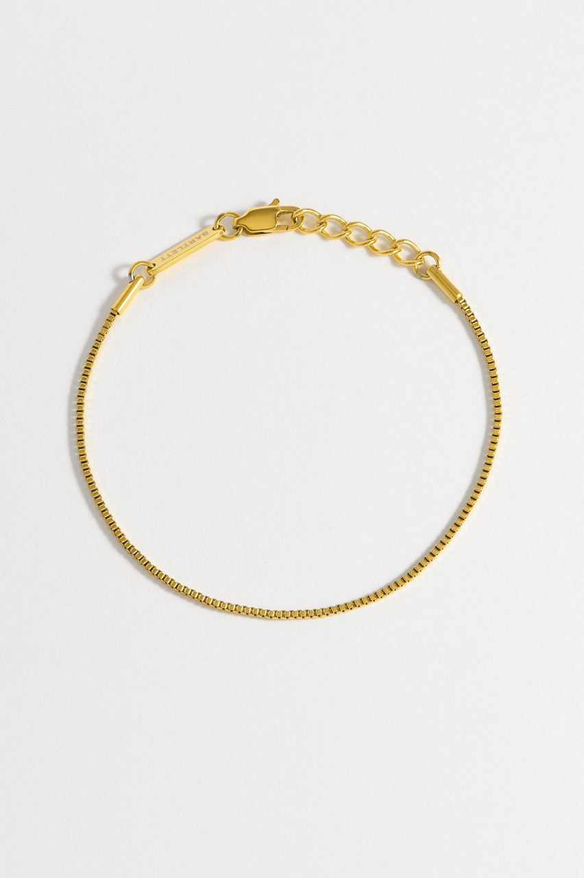 Bartlett London Men's Thin Box Chain Bracelet