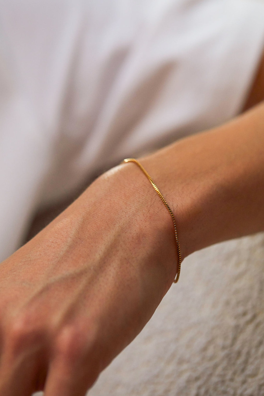 Bartlett London Men's Thin Box Chain Bracelet