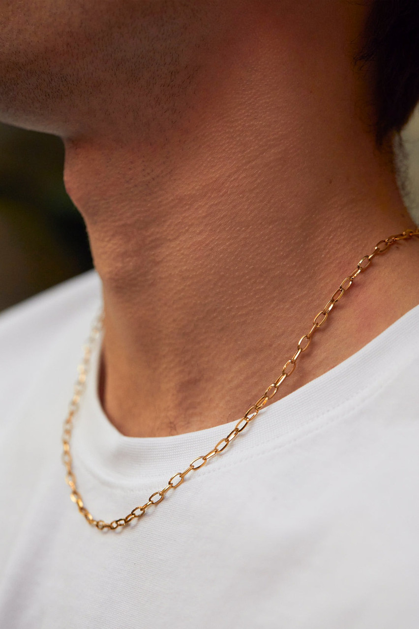 Bartlett London Men's Paperclip Chain Necklace 3 Bartlett London Men's Paperclip Chain Necklace