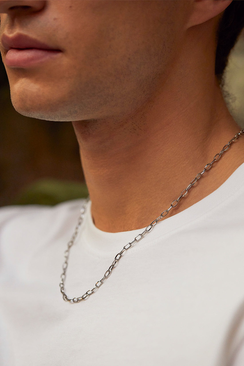 Bartlett London Men's Paperclip Chain Necklace 6 Bartlett London Men's Paperclip Chain Necklace