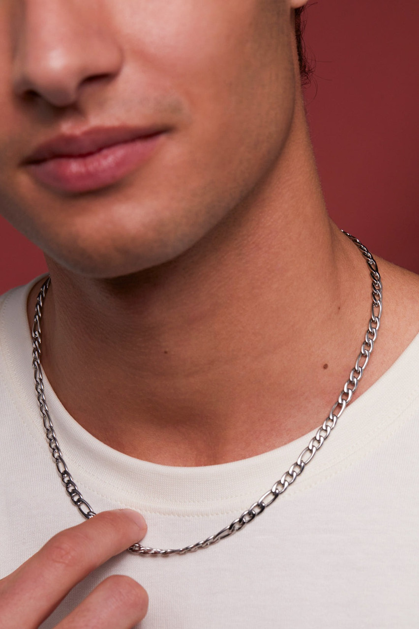Bartlett London Men's Figaro Chain Necklace 3 Bartlett London Men's Figaro Chain Necklace
