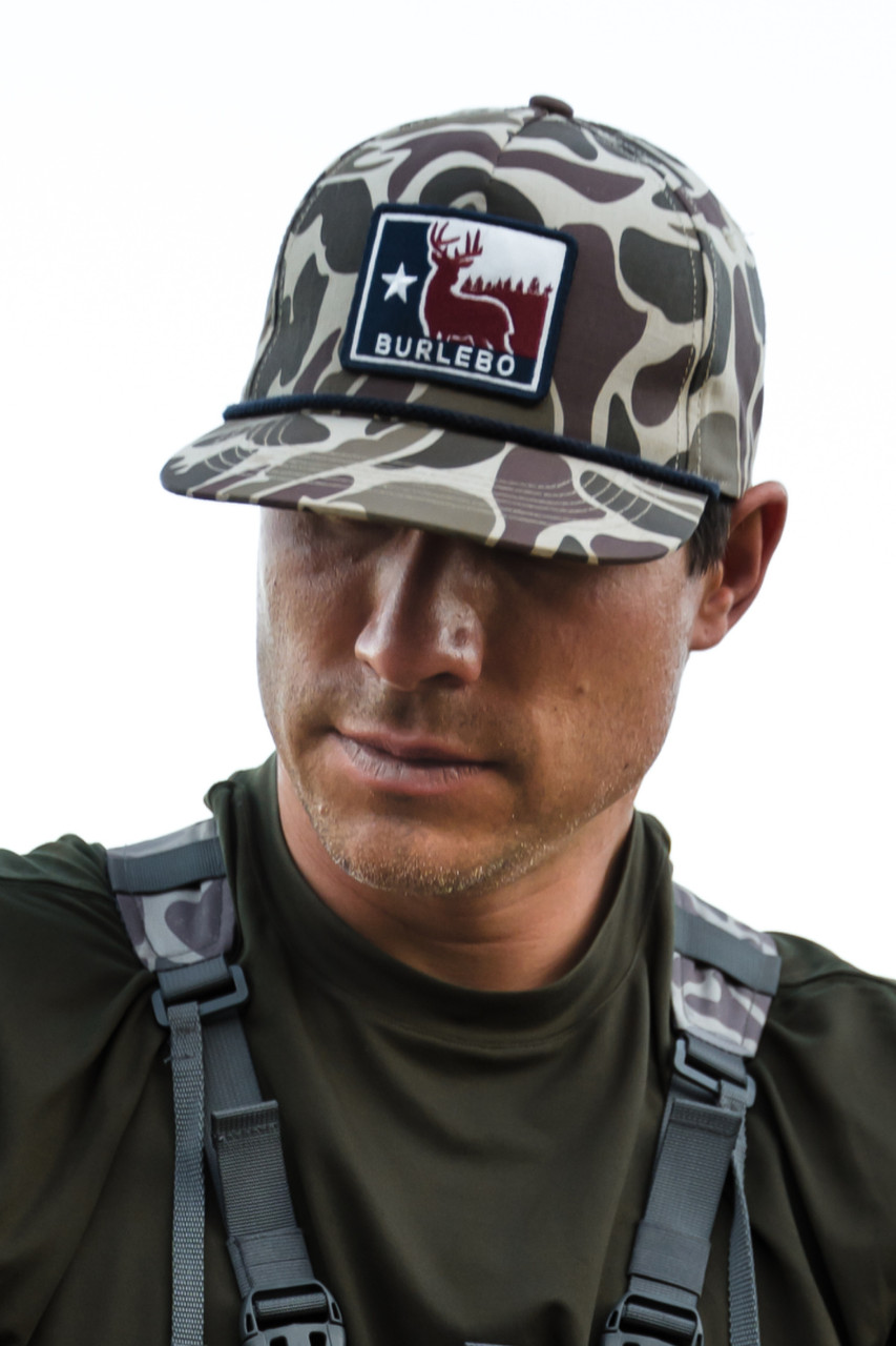 Burlebo Men's TX Buck Camo Snapback Hat