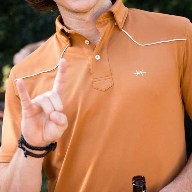 Texas Standard Men's Lariat Western Polo