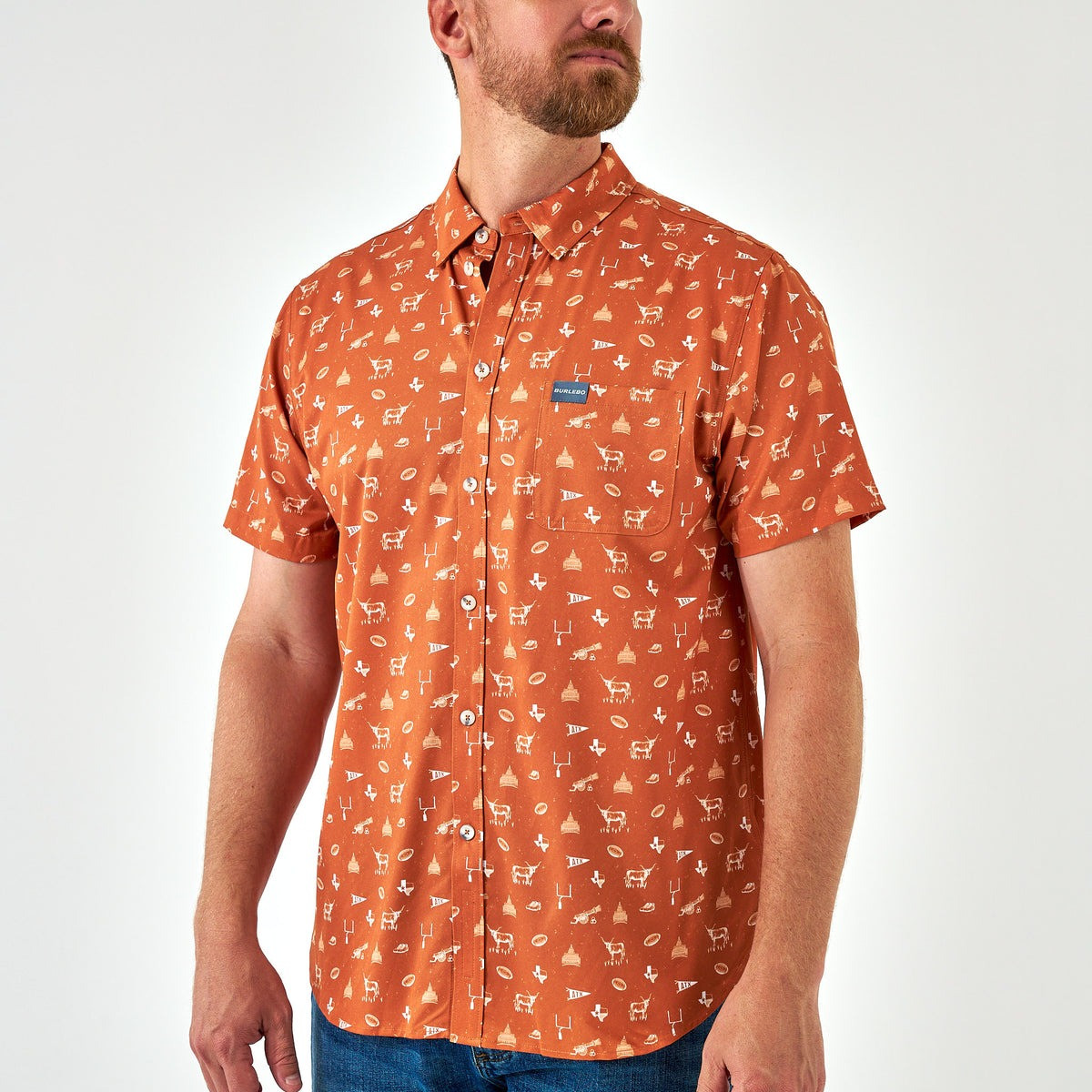 Burlebo Men's Gameday Performance Button Up