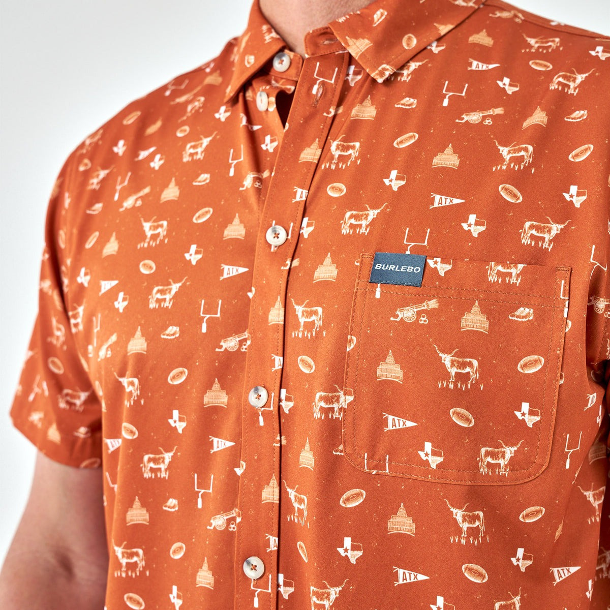 Burlebo Men's Gameday Performance Button Up