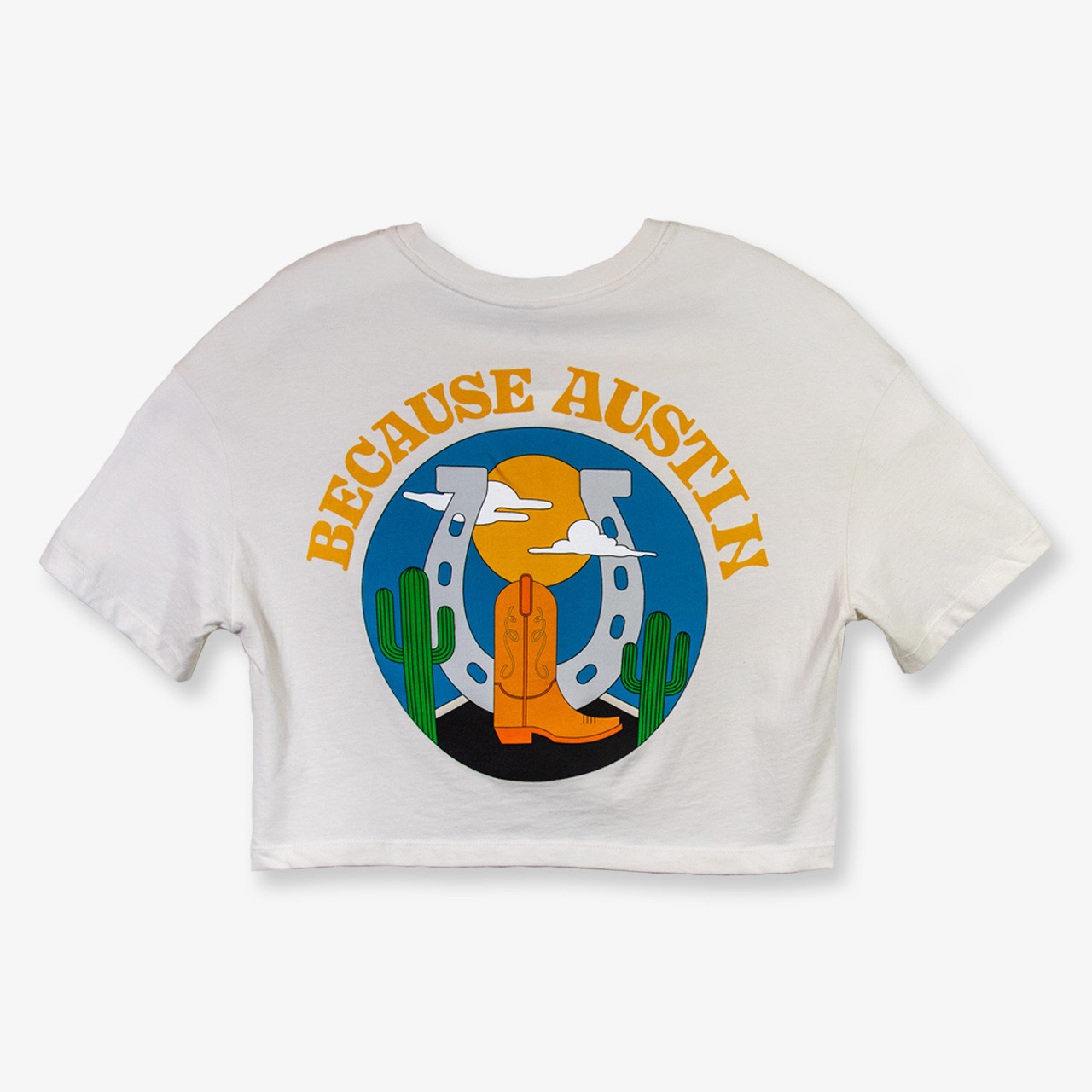 Because Weekend Women's Austin Boot Crop Tee