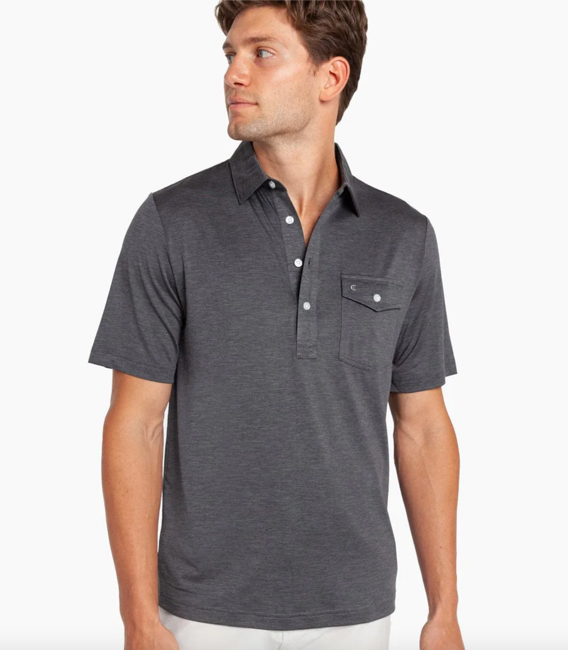 Criquet Men's Heather Performance Sport Players Shirt