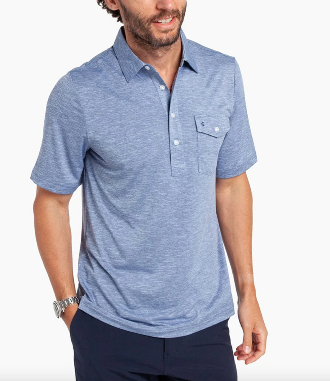 Criquet Men's Heather Performance Sport Players Shirt 4 Criquet Men's Heather Performance Sport Players Shirt
