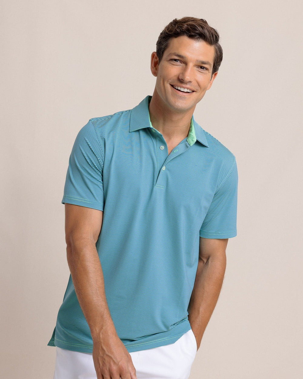 Home 29 Southern Tide Men's brrr°-eeze Meadowbrook Stripe Polo