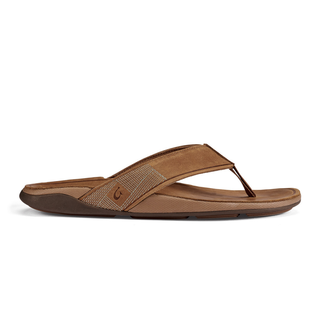 Olukai Men's Tuahine Leather Beach Sandals