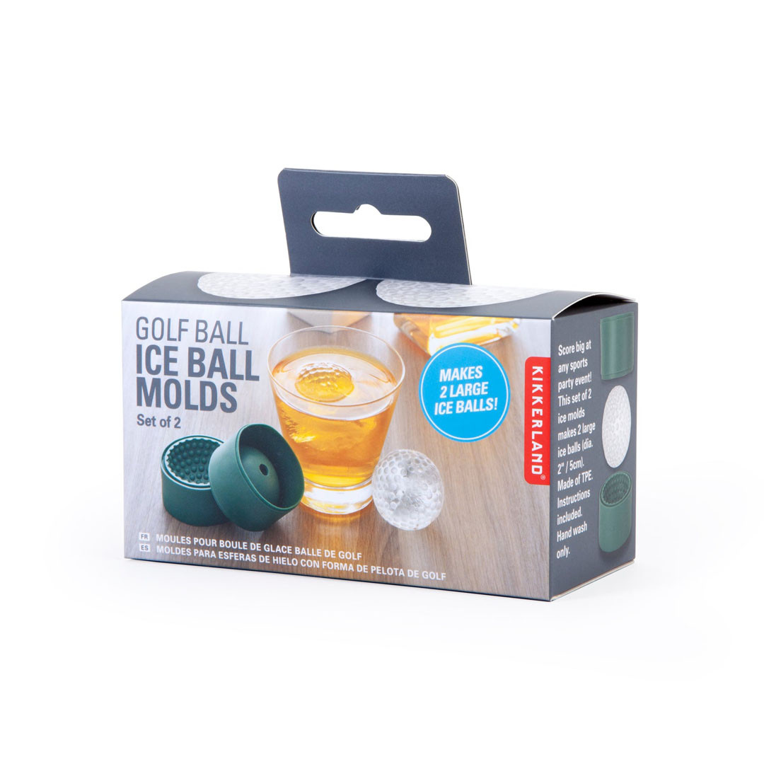 Kikkerland Golf Ball Ice Ball Mold Kit 3 Kikkerland Golf Ball Ice Ball Mold Kit