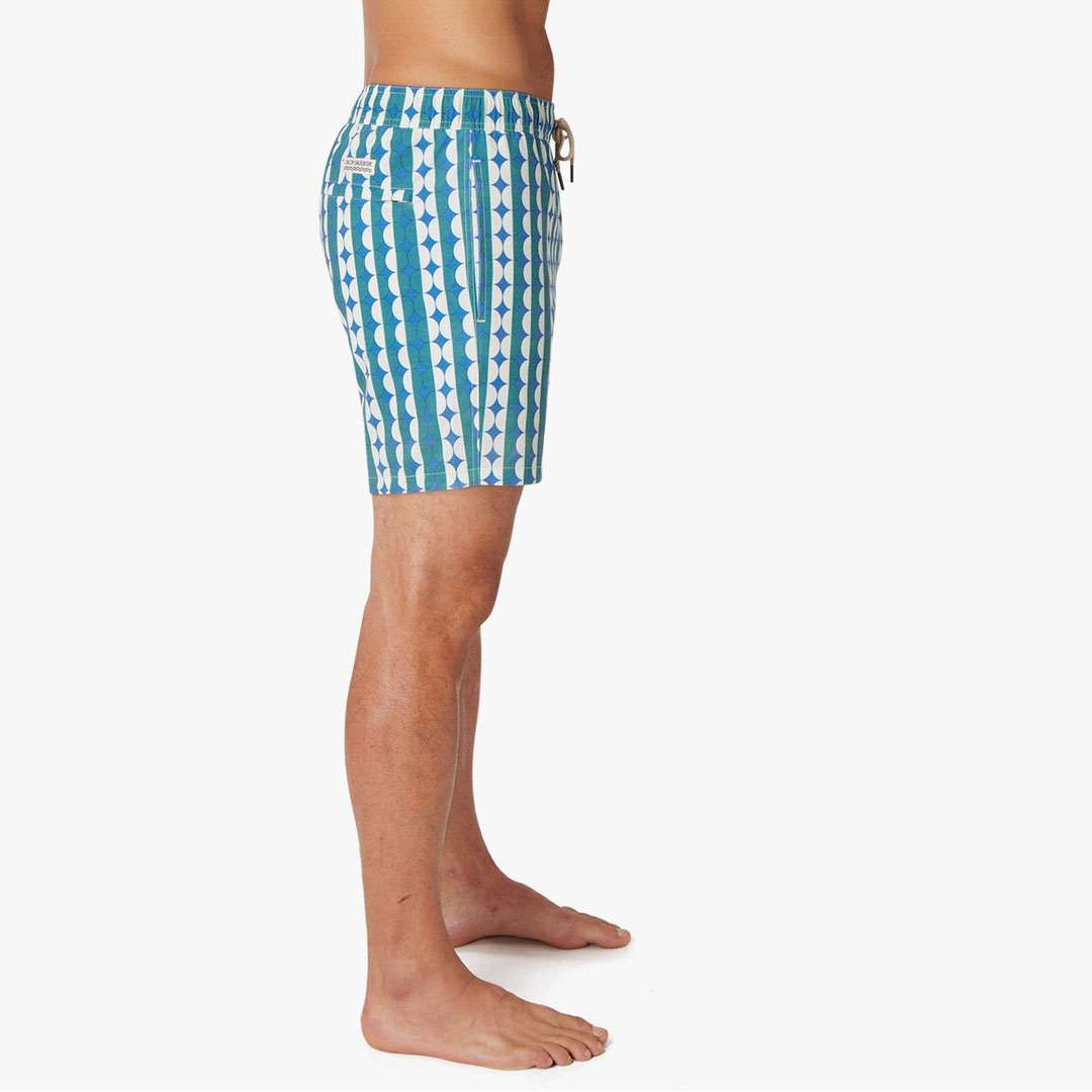Fair Harbor Men's The Bayberry 7" Swim Trunks - Green Dots 4 Fair Harbor Men's The Bayberry 7" Swim Trunks - Green Dots