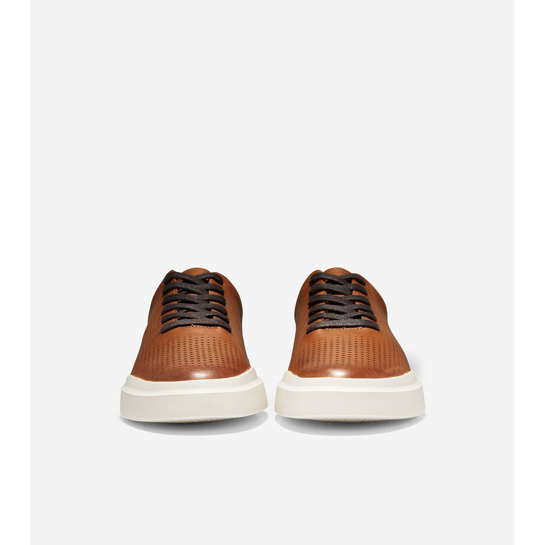 Men's GrandPrø Rally Laser Cut Sneaker - British Tan/ Ivory 3 Men's GrandPrø Rally Laser Cut Sneaker - British Tan/ Ivory
