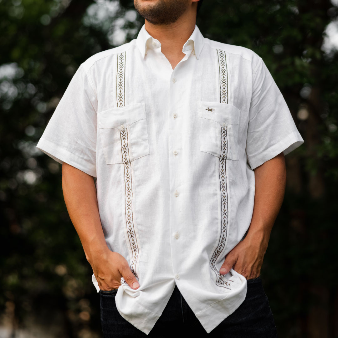 Texas Standard Men's Tejas Guayabera Shirt - Flores 3 Texas Standard Men's Tejas Guayabera Shirt - Flores
