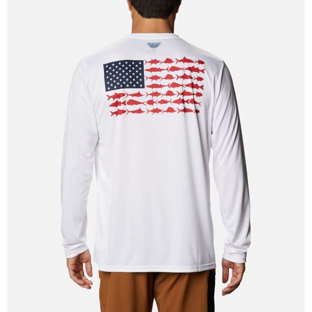 Columbia Men's Terminal Tackle PFG Fish Flag Long Sleeve Shirt