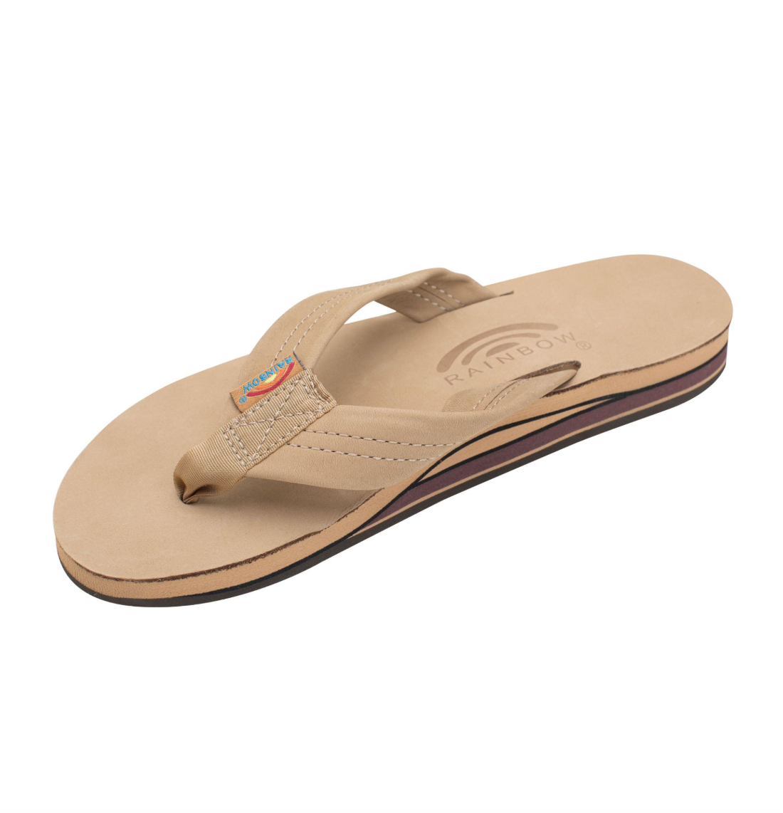 Rainbow Men's Double Layer Leather Sandals