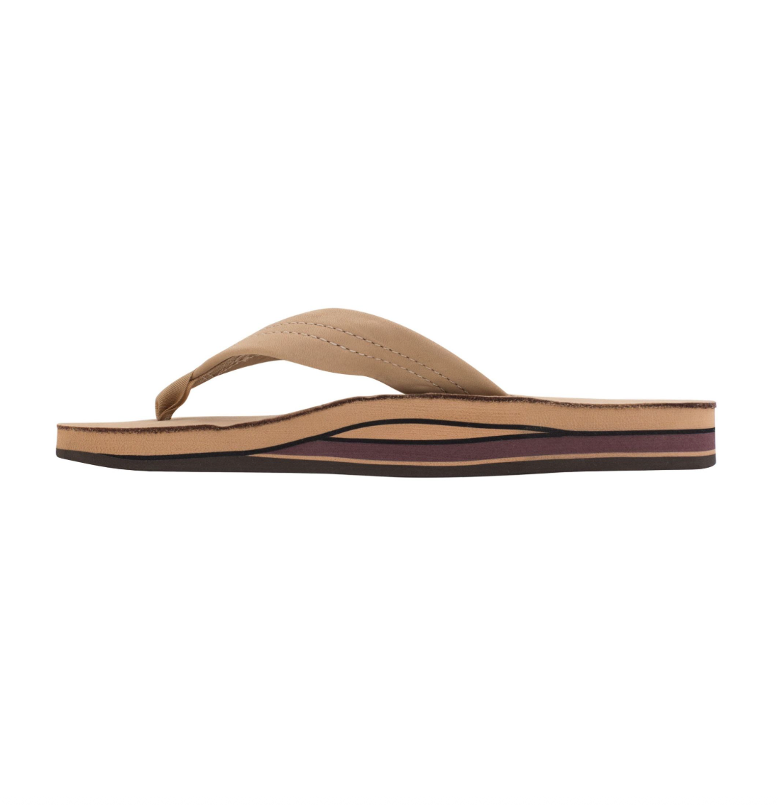 Rainbow Men's Double Layer Leather Sandals