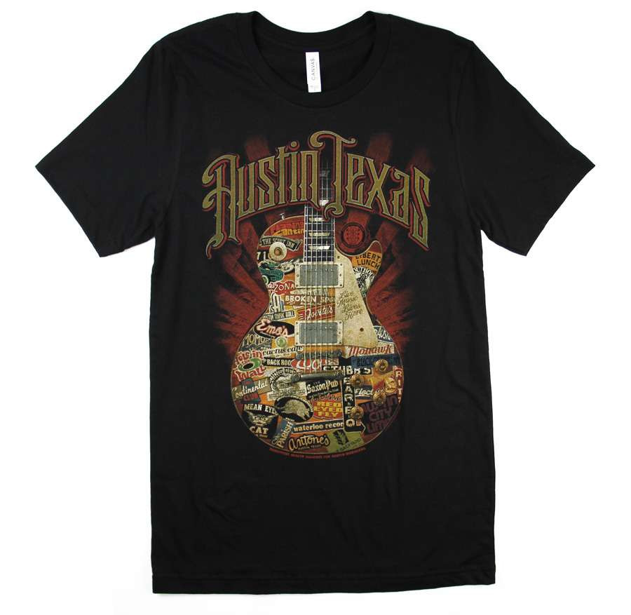 Austin Live Music Guitar Tee