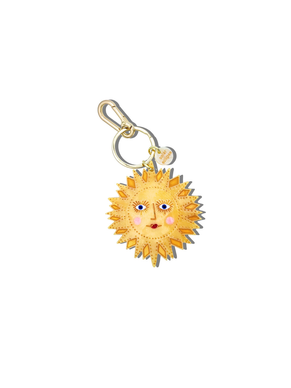 Solar Eclipse Hand Painted Key Chain