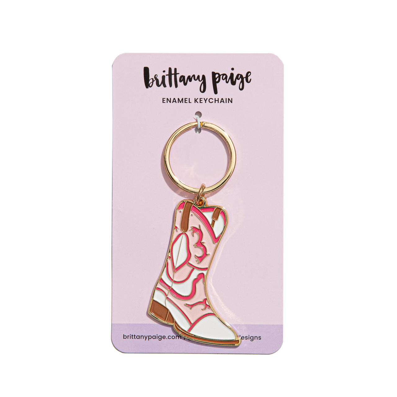 Brittany Paige Cowboy Boot Enamel Keychain
