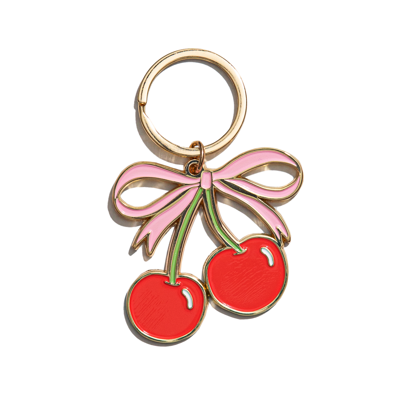 Brittany Paige Cherries Enamel Keychain
