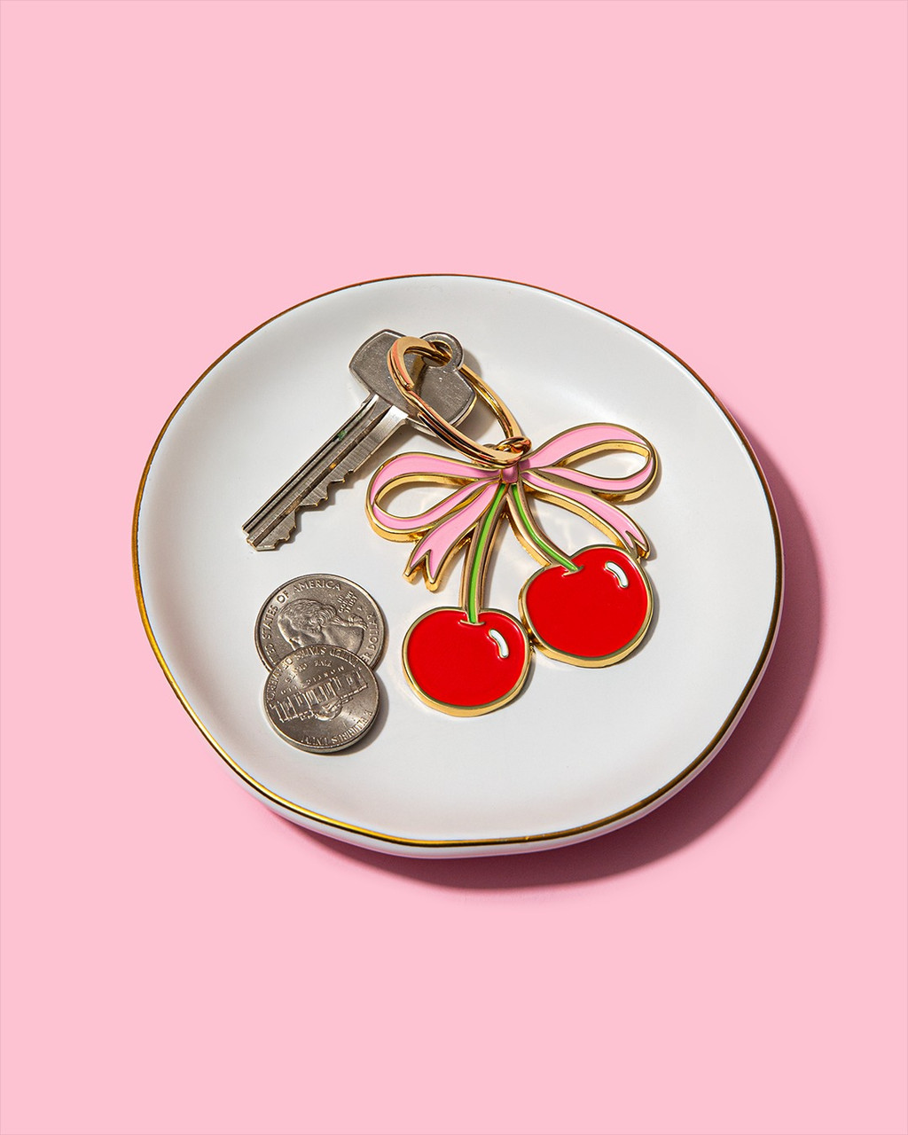 Brittany Paige Cherries Enamel Keychain 3 Brittany Paige Cherries Enamel Keychain