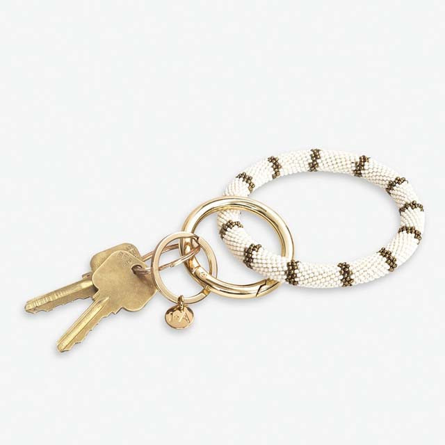 Ink & Alloy Chloe Striped Key Ring