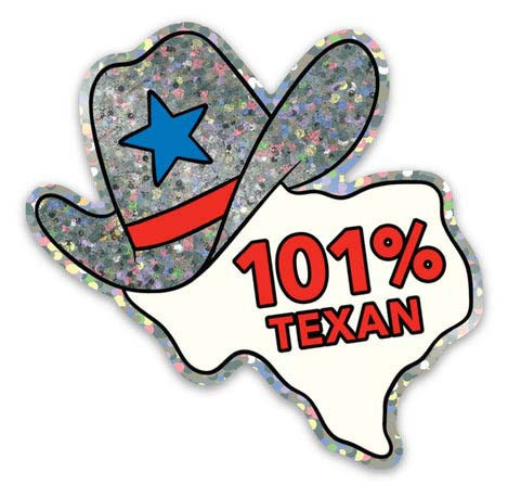 101% Texas Die Cut Sticker
