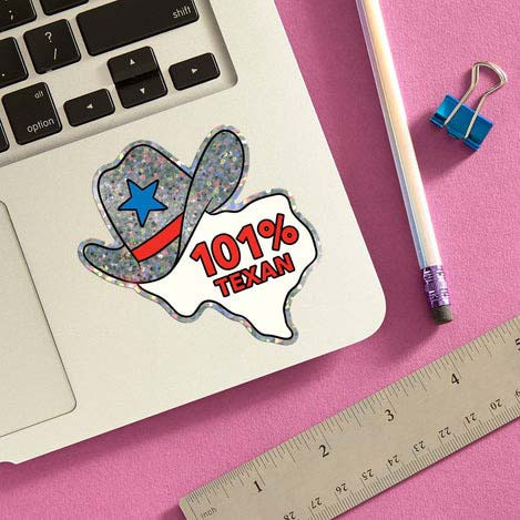 101% Texas Die Cut Sticker