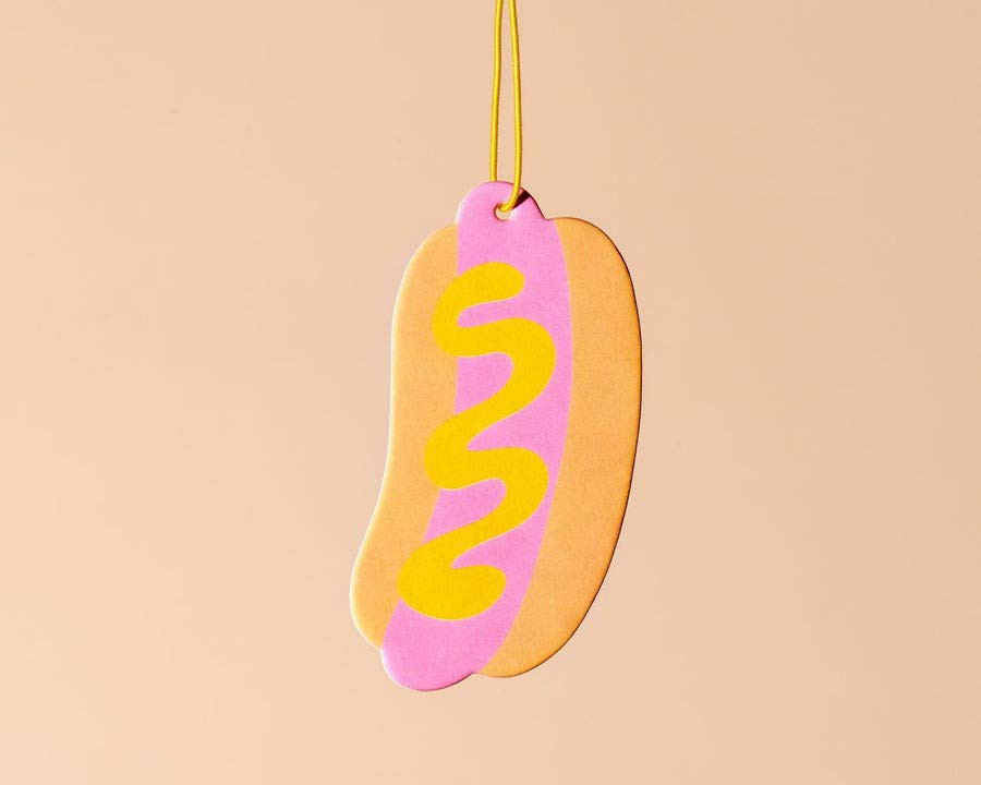 And Here We Are Hot Dog Air Freshener
