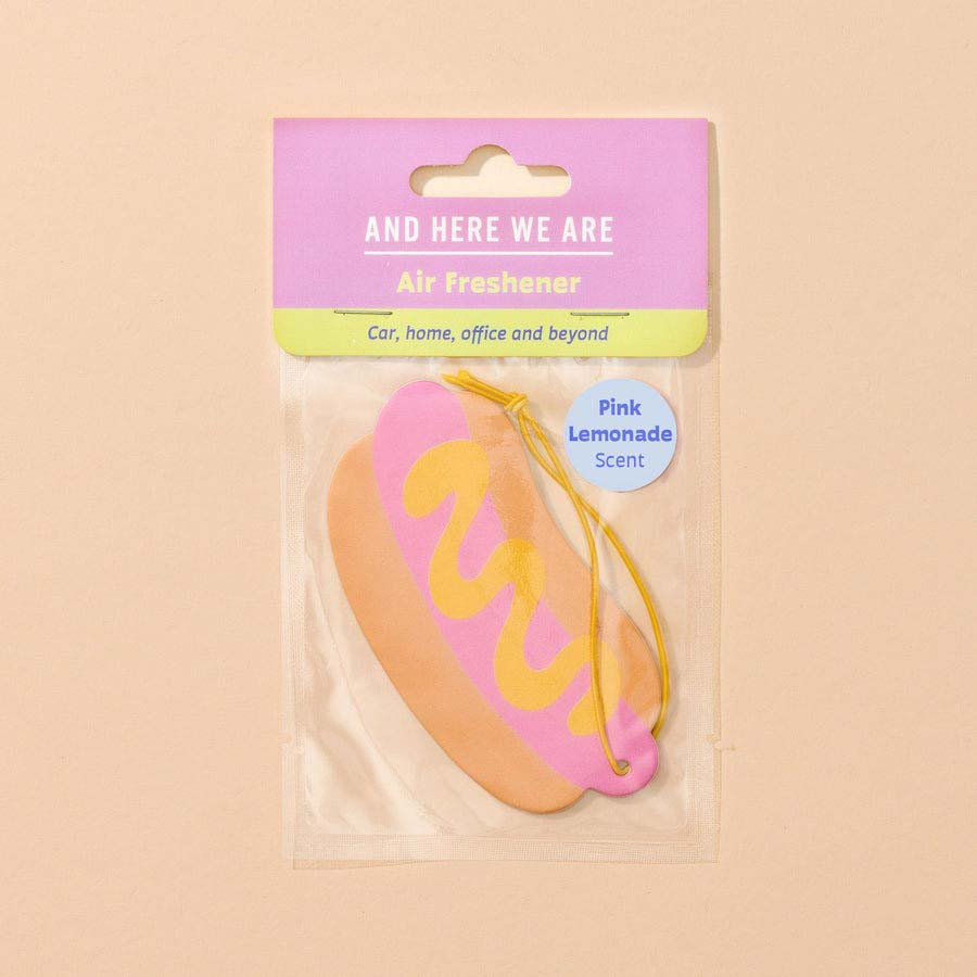 And Here We Are Hot Dog Air Freshener