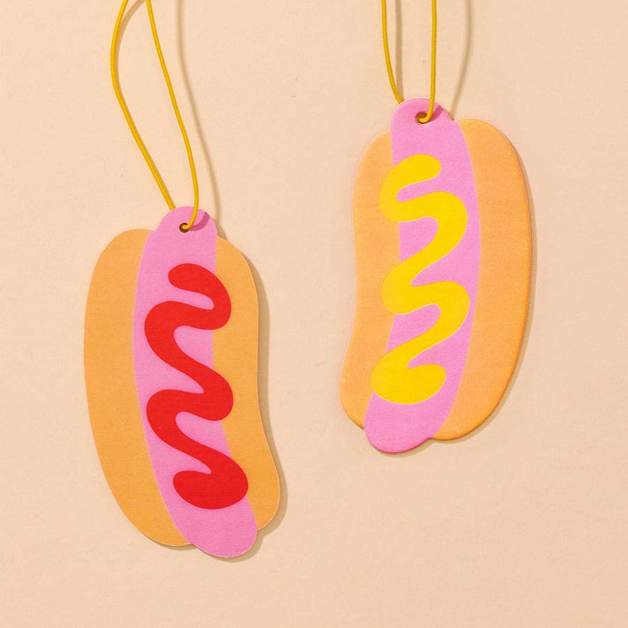 And Here We Are Hot Dog Air Freshener