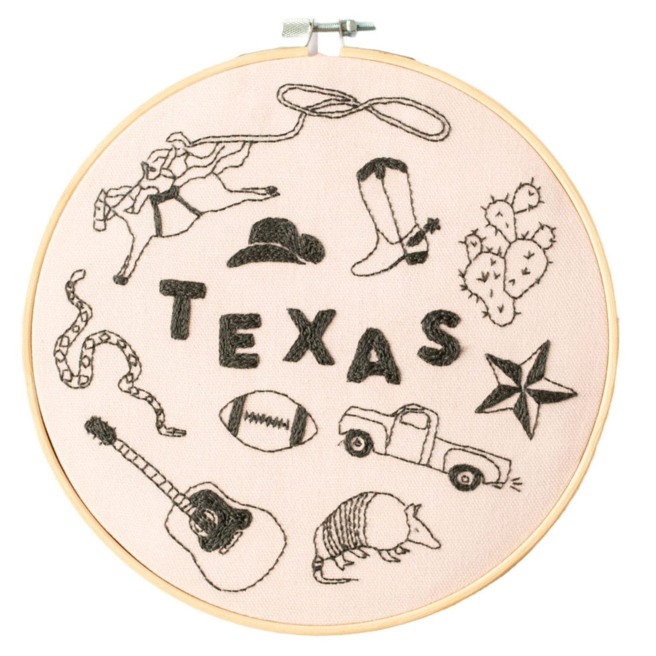 Cotton Clara Texas x Maptote Embroidery Hoop Kit