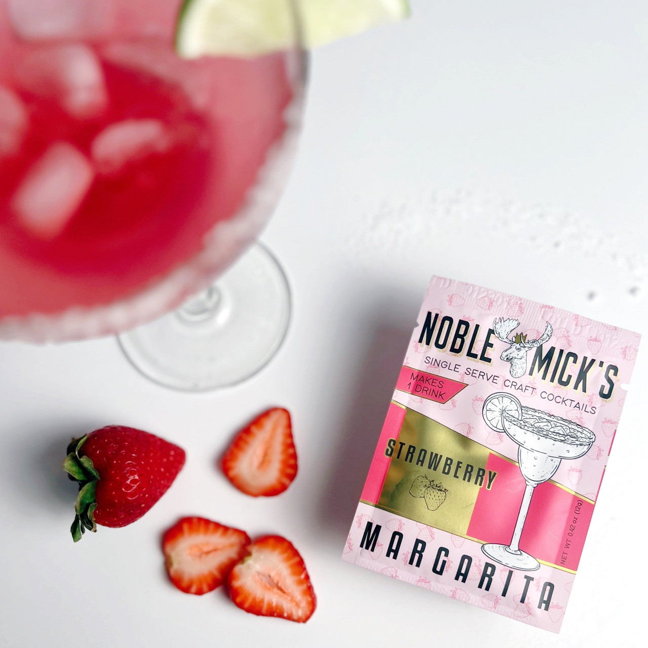 Noble Mick's Strawberry Margarita Single Serve Cocktail Mix