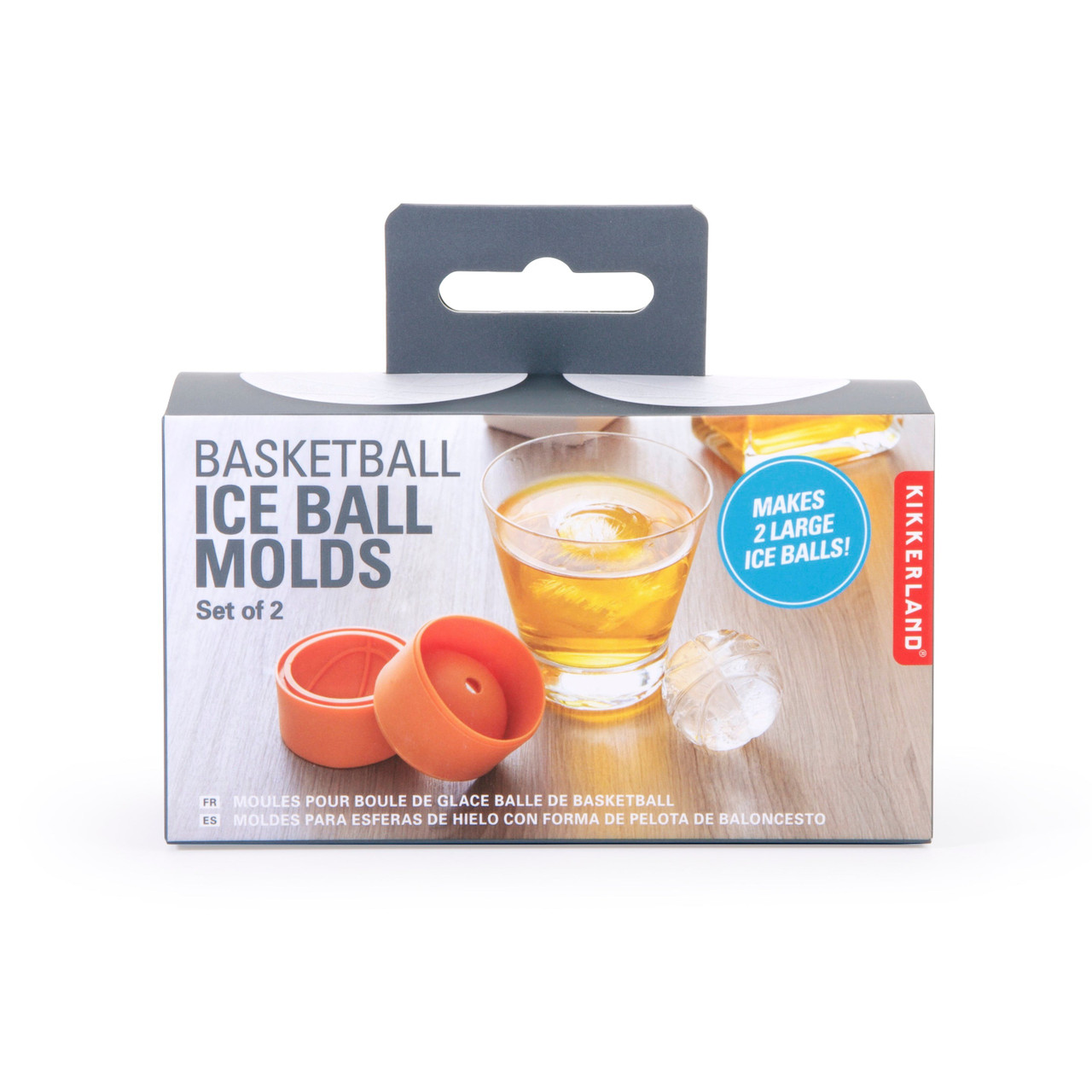 Kikkerland Basketball Ice Ball Mold Kit 3 Kikkerland Basketball Ice Ball Mold Kit
