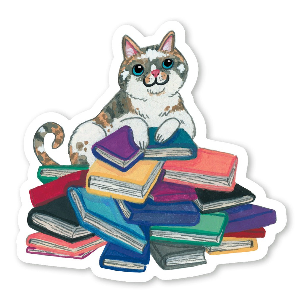 Book Cat Sticker