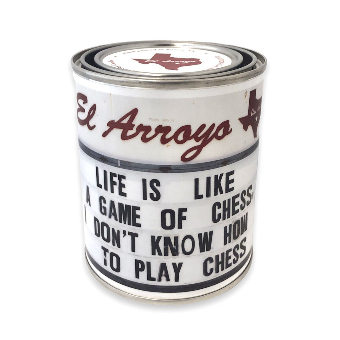El Arroyo Chess Paint Can Candle