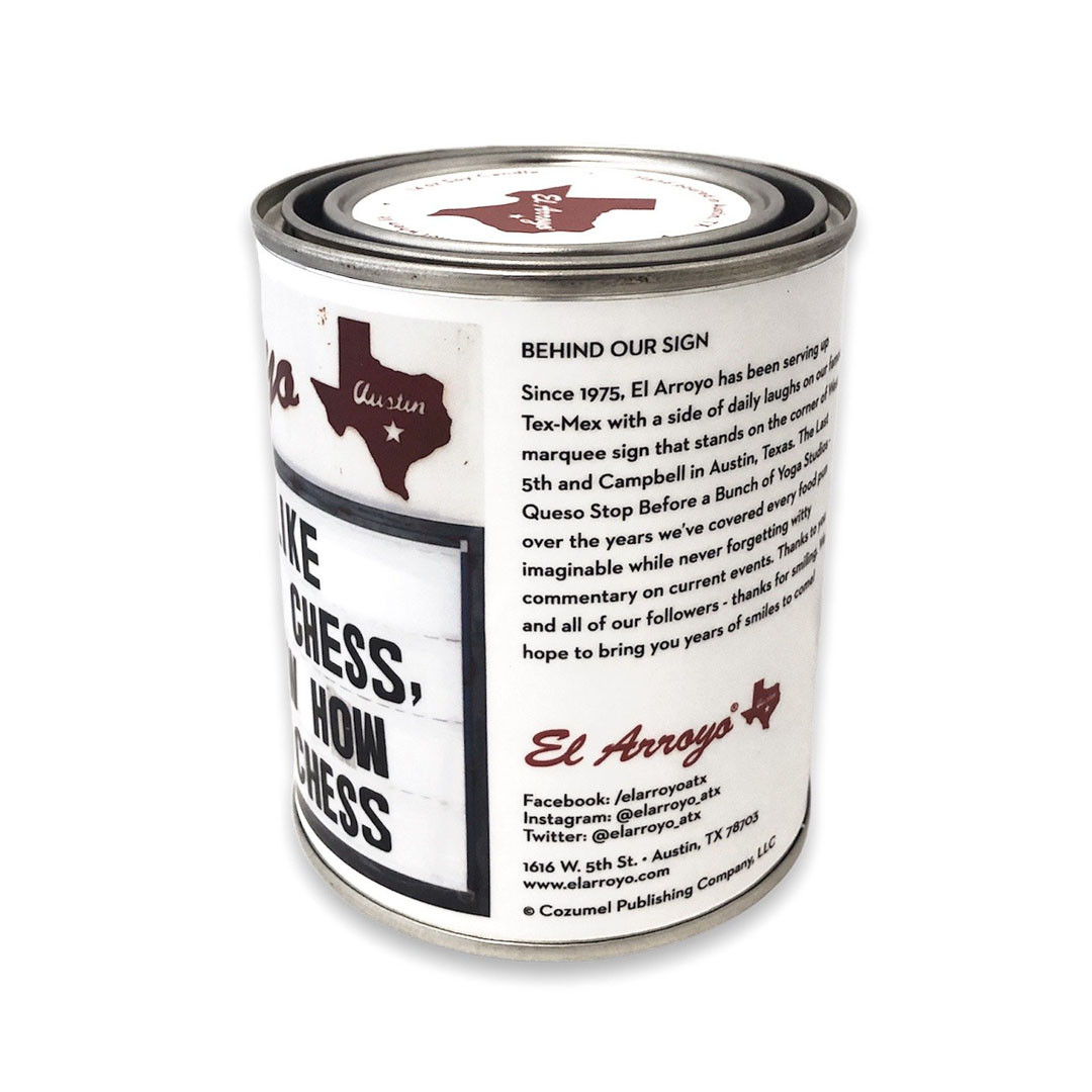 El Arroyo Chess Paint Can Candle