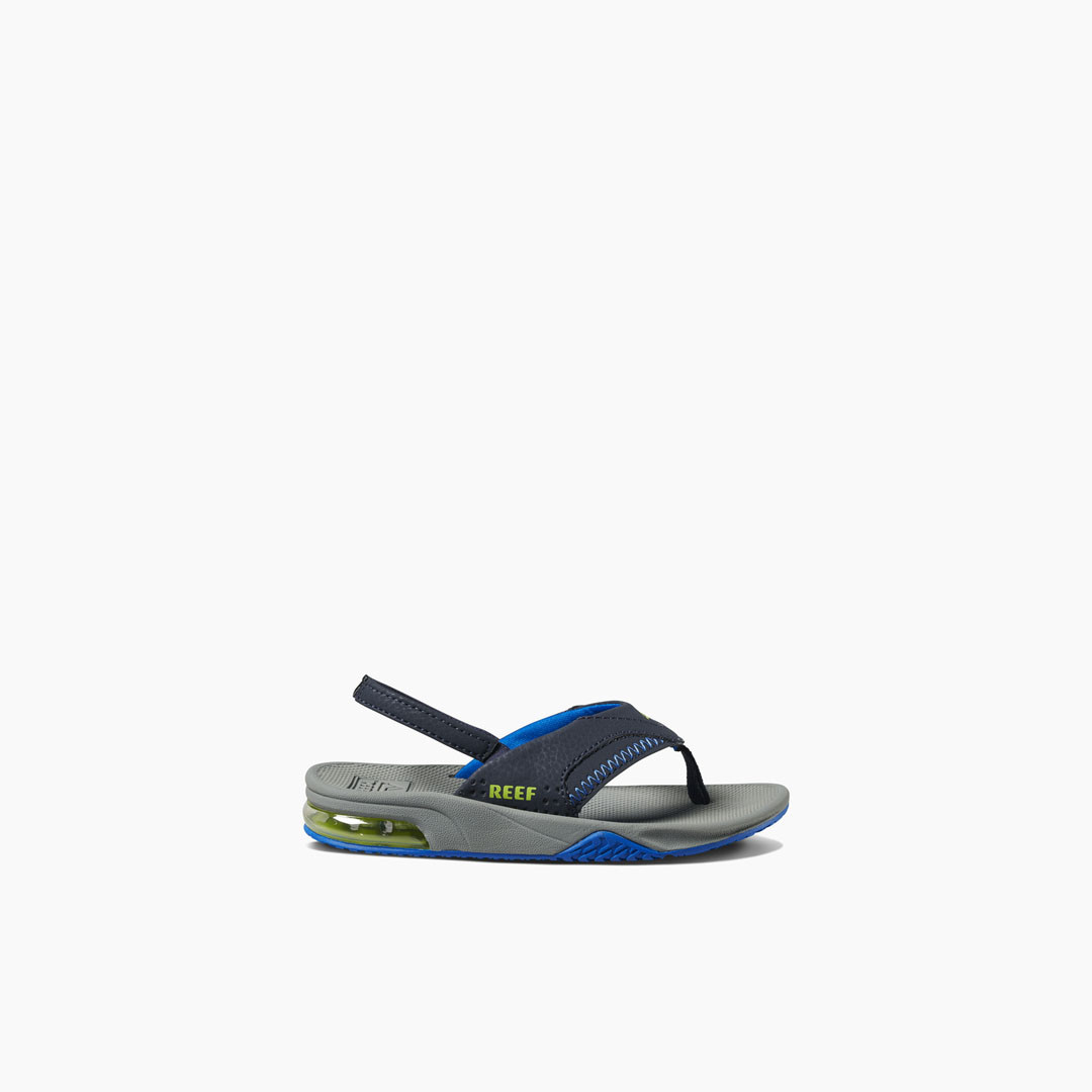 Reef Kids' Fanning Sandals - Navy/ Lime