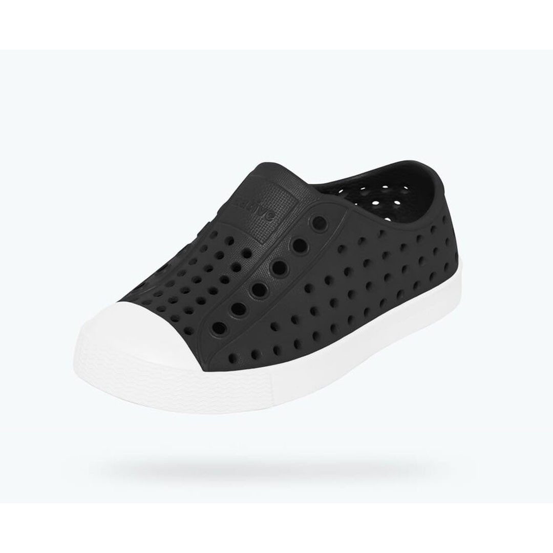 native Big Kids' Jefferson Shoes - Jiffy Black/ Shell White 3 native Big Kids' Jefferson Shoes - Jiffy Black/ Shell White