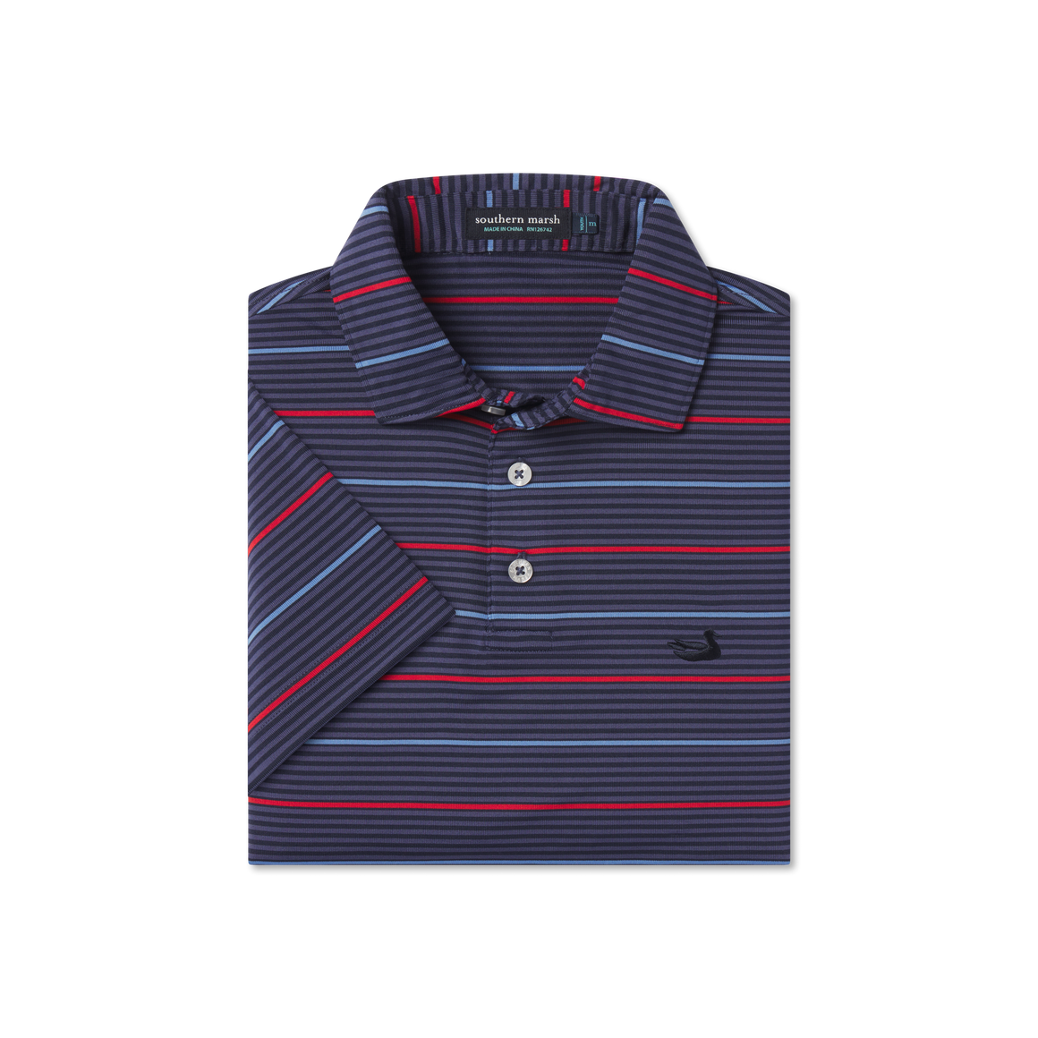 Southern Marsh Boys' Gridiron Stripe Performance Polo