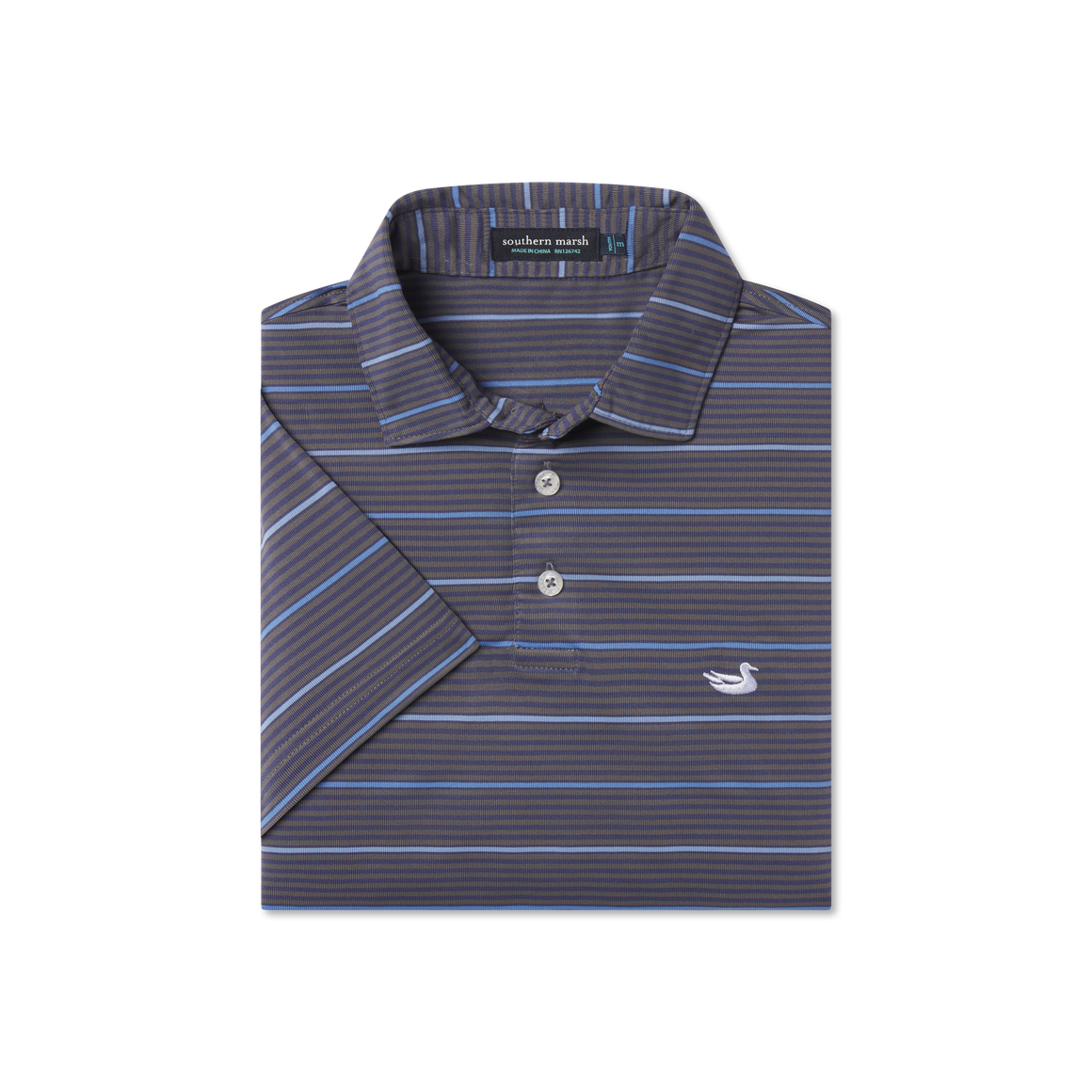 Southern Marsh Boys' Gridiron Stripe Performance Polo 3 Southern Marsh Boys' Gridiron Stripe Performance Polo